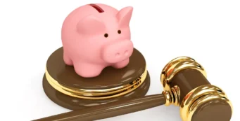 piggy bank and gavel