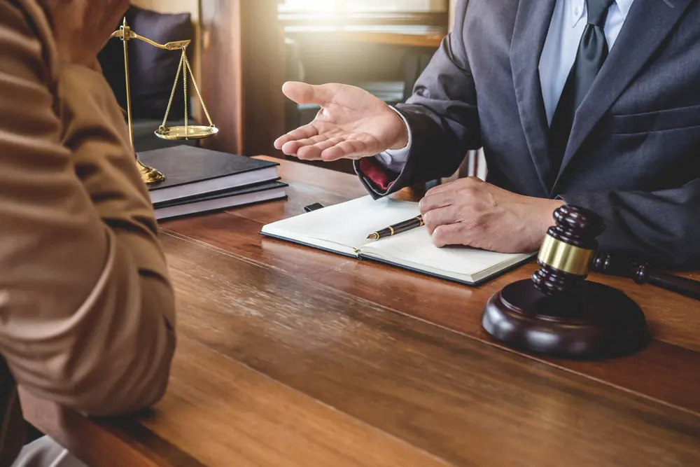 lawyer explaining to clients